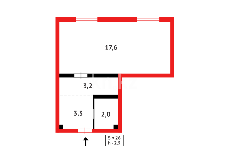 Продажа 1-комнатной квартиры, 26.3 м² - Продажа однокомнатных квартир в р-не Сарыарка Астаны - страница 21 фото 7 из 7
