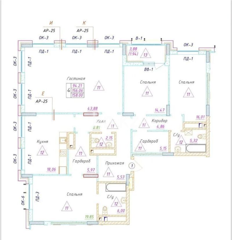 Продажа 5-комнатной квартиры, 163 м² - Продажа пятикомнатных и более квартир в блочном доме в Астане фото 5 из 5