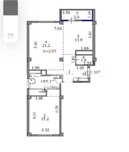 Продажа 2-комнатной квартиры, 69.5 м² - Продажа двухкомнатных квартир в р-не Есиль Астаны - страница 27 фото 1 из 1