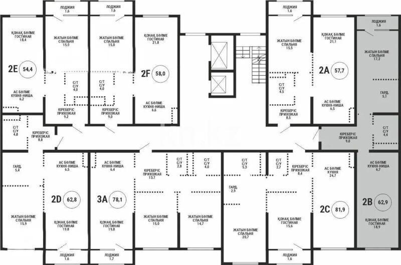 Продажа 2-комнатной квартиры, 63 м² - Продажа квартир в Казахстане - страница 269 фото 3 из 3