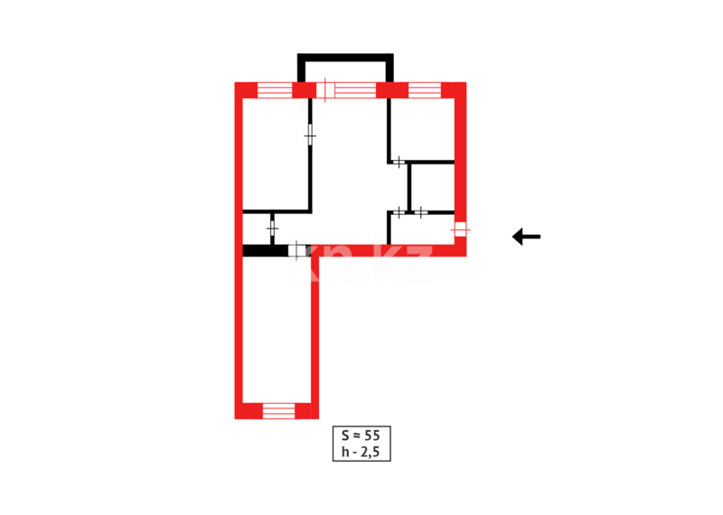 Продажа 3-комнатной квартиры, 55 м² - Продажа трехкомнатных квартир в панельном доме в Караганде - страница 6 фото 18 из 18