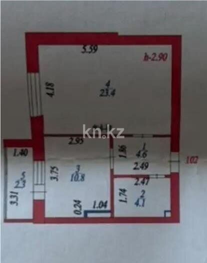 Продажа 1-комнатной квартиры, 45.2 м² - Продажа однокомнатных квартир в Астане - страница 2 фото 4 из 4