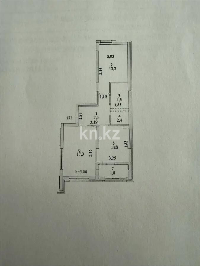 Продажа 2-комнатной квартиры, 58 м² - Продажа квартир в блочном доме в Казахстане - страница 31 фото 6 из 6