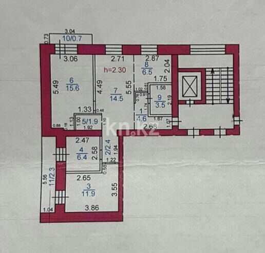 Продажа 4-комнатной квартиры, 70.3 м² - Продажа четырехкомнатных квартир в кирпичном доме в Караганде - страница 8 фото 22 из 22