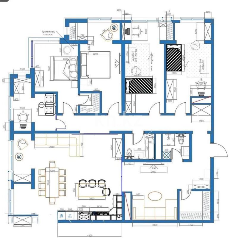 Продажа 7-комнатной квартиры, 192 м² - Продажа пятикомнатных и более квартир в Бостандыкском р-не Алматы фото 5 из 5
