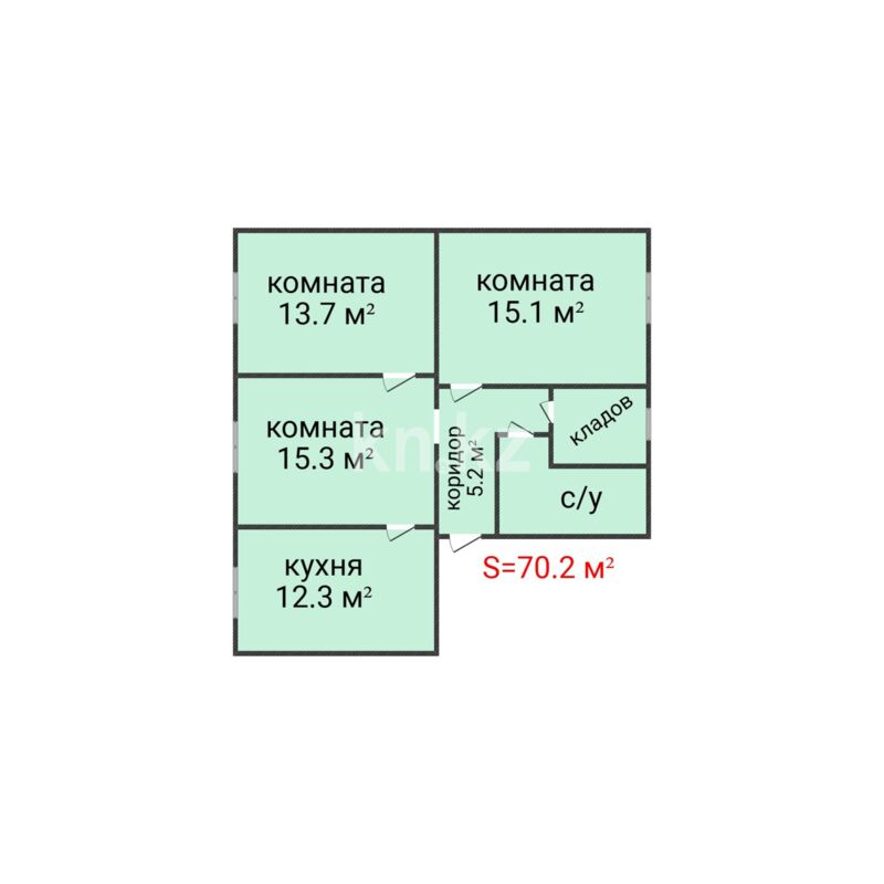 Продажа 3-комнатной квартиры, 70.2 м² - Продажа трехкомнатных квартир в Костанае фото 2 из 13