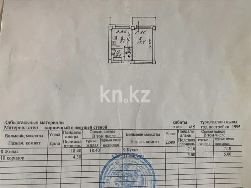Продажа 1-комнатной квартиры, 36.1 м² - Продажа однокомнатных квартир в Турксибском р-не Алматы - страница 7 фото 5 из 5
