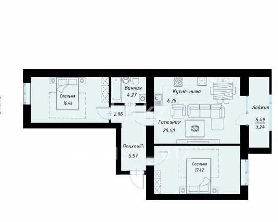 Продажа 3-комнатной квартиры, 78.2 м² - Недвижимость в Астане - страница 30 фото 5 из 5
