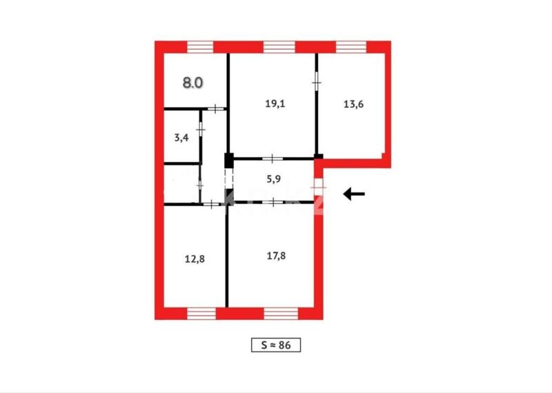 Продажа 4-комнатной квартиры, 86 м² - Продажа четырехкомнатных квартир в блочном доме в Темиртау фото 17 из 17