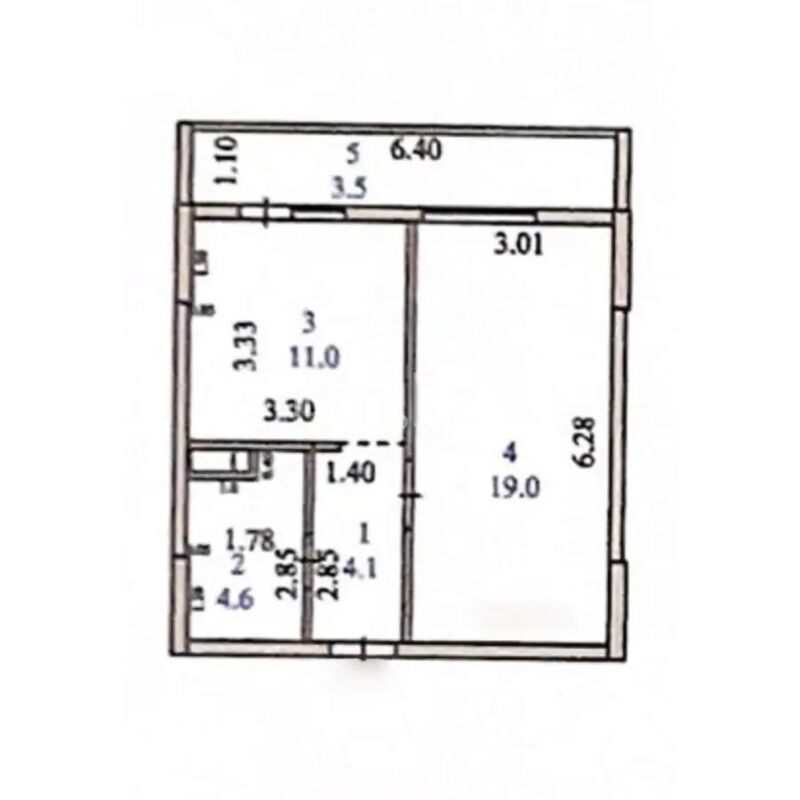 Продажа 1-комнатной квартиры, 42.2 м² - Недвижимость в Астане - страница 3 фото 4 из 4
