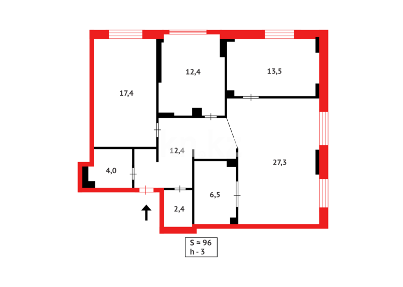 Продажа 4-комнатной квартиры, 96 м² - Продажа квартир в монолитно-каркасном доме в Астане - страница 141 фото 19 из 19
