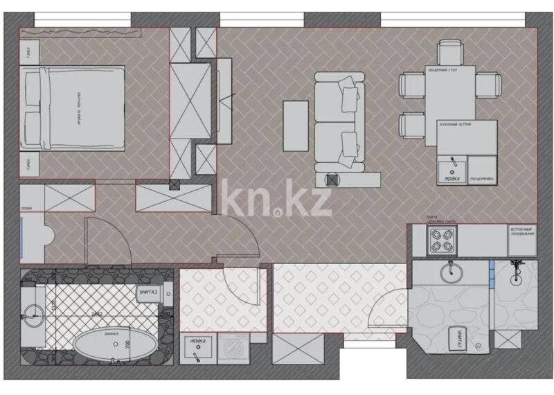 Продажа 2-комнатной квартиры, 70 м² - Продажа двухкомнатных квартир от собственников в Алматы - страница 6 фото 8 из 8