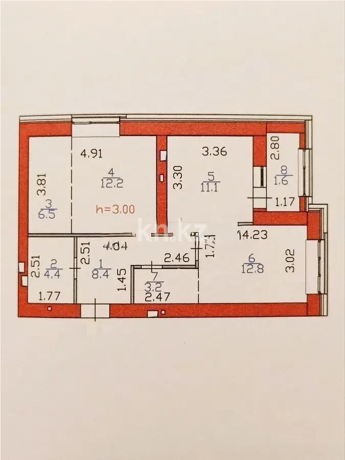 Продажа 3-комнатной квартиры, 60 м² - Продажа квартир в кирпичном доме в Астане фото 1 из 1