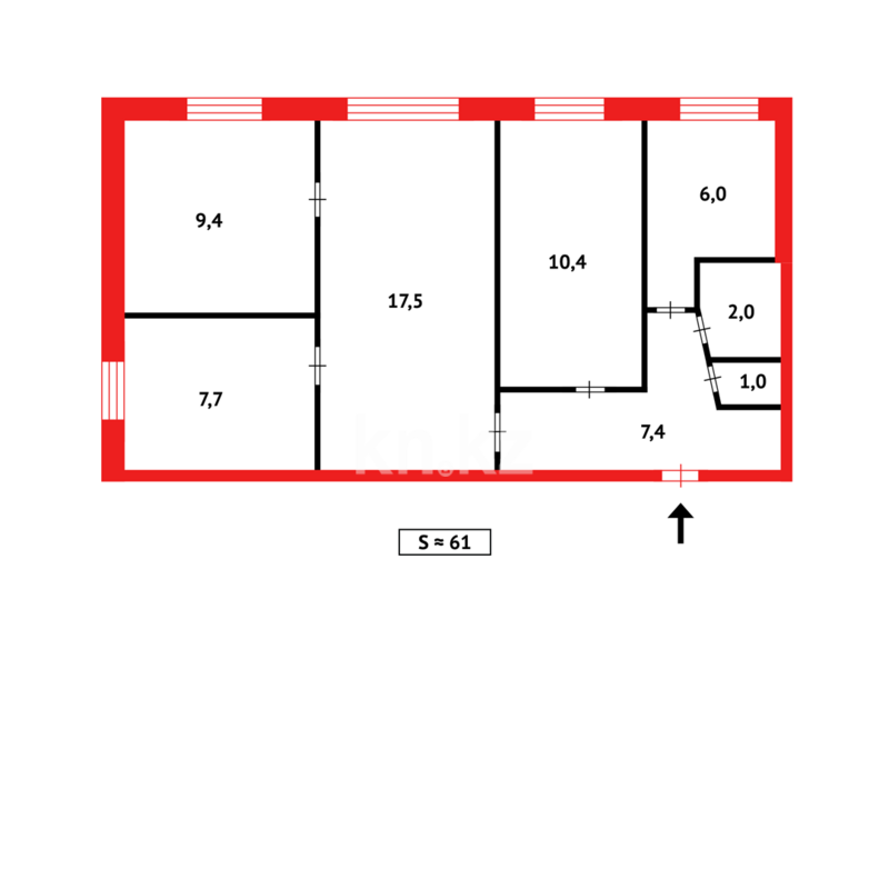 Продажа 4-комнатной квартиры, 62 м² - Продажа квартир в Караганде - страница 153 фото 22 из 22