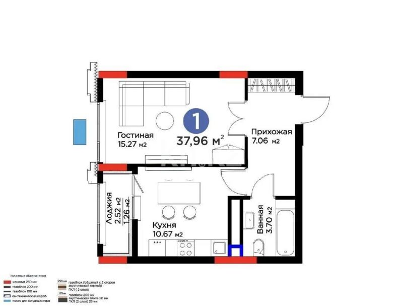 Продажа 1-комнатной квартиры, 38 м² - Продажа однокомнатных квартир в р-не Нура Астаны - страница 17 фото 3 из 3