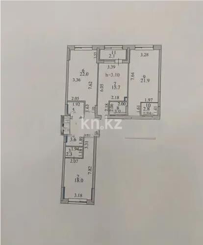 Продажа 3-комнатной квартиры, 111.6 м² - Продажа трехкомнатных квартир в блочном доме в Казахстане - страница 44 фото 3 из 3