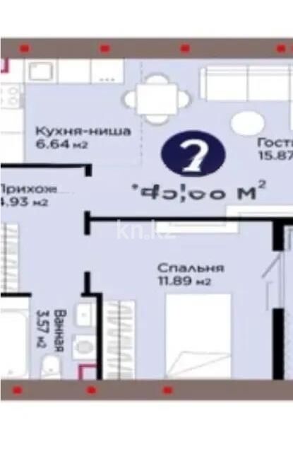 Продажа 1-комнатной квартиры, 45 м² - Продажа однокомнатных квартир в р-не Нура Астаны - страница 31 фото 1 из 1