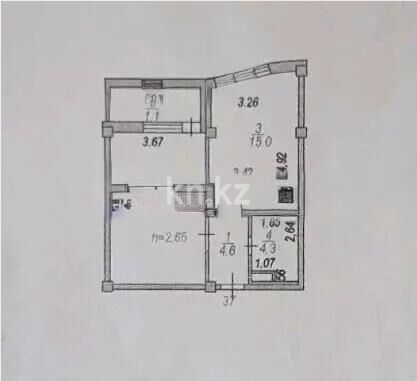 Продажа 1-комнатной квартиры, 46 м² - Продажа однокомнатных квартир в монолитном доме в Казахстане фото 1 из 1