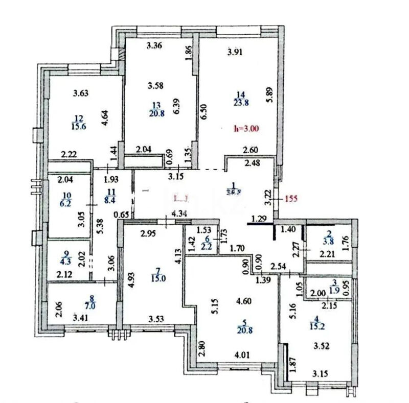 Продажа 5-комнатной квартиры, 172 м² - Продажа пятикомнатных и более квартир в р-не Есиль Астаны фото 1 из 1
