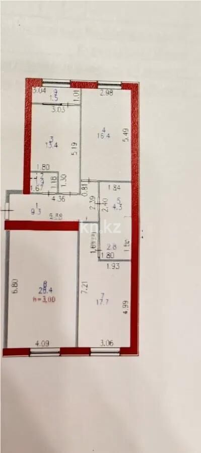 Продажа 3-комнатной квартиры, 95.7 м² - Продажа квартир в кирпичном доме в Астане - страница 175 фото 4 из 4