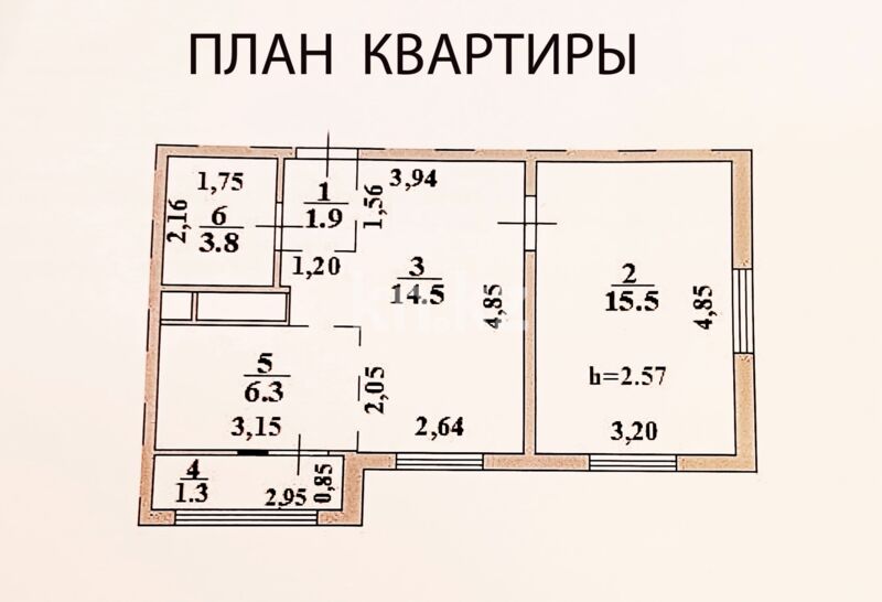 Продажа 2-комнатной квартиры, 43.3 м² - Продажа двухкомнатных квартир в монолитном доме в Казахстане - страница 10 фото 9 из 13
