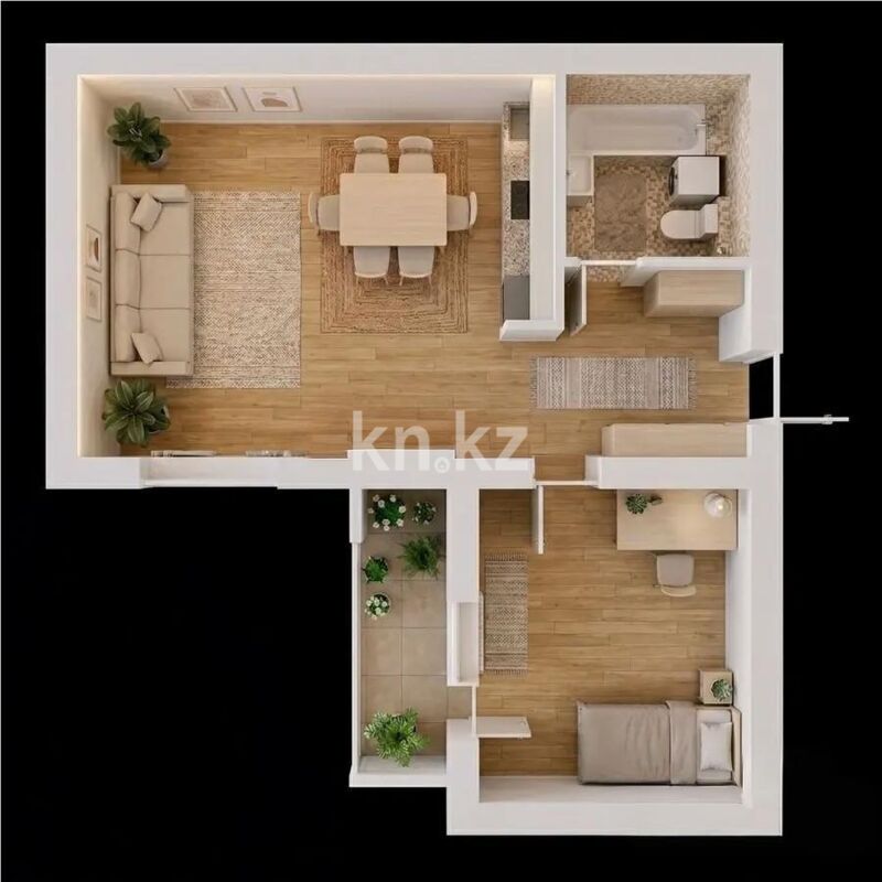 Продажа 2-комнатной квартиры, 53.8 м² - Продажа двухкомнатных квартир в кирпичном доме в Казахстане - страница 96 фото 3 из 3