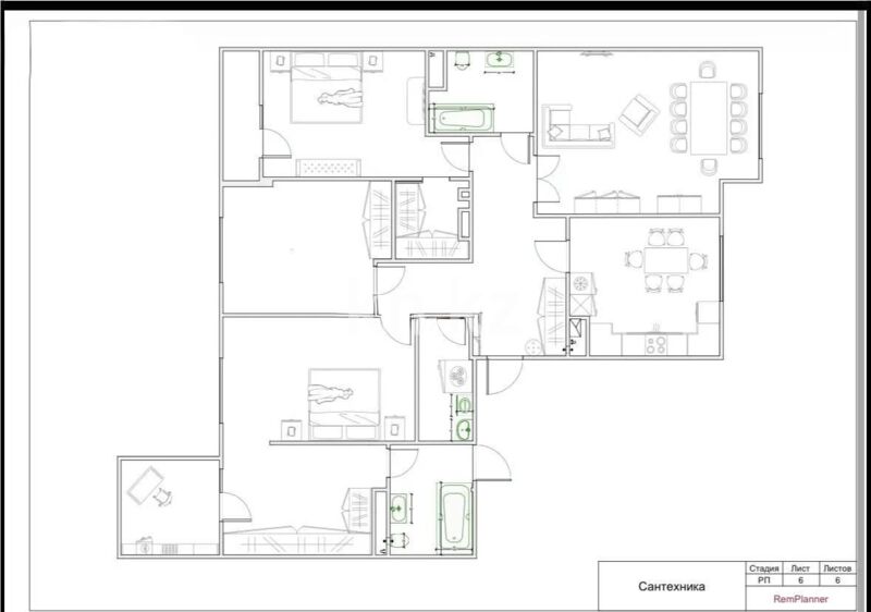 Продажа 4-комнатной квартиры, 153 м² - Продажа четырехкомнатных квартир от собственников в Казахстане фото 1 из 1