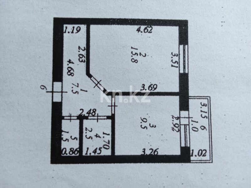 Продажа 1-комнатной квартиры, 37.8 м² - Недвижимость в Астане - страница 27 фото 1 из 1