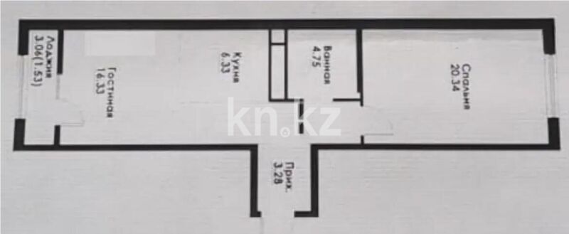 Продажа 2-комнатной квартиры, 56.65 м² - Продажа квартир в новостройках Алматы фото 1 из 1
