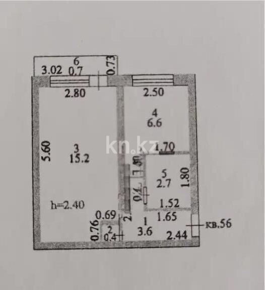 Продажа 1-комнатной квартиры, 29.2 м² - Продажа однокомнатных квартир в блочном доме в Казахстане - страница 2 фото 4 из 4