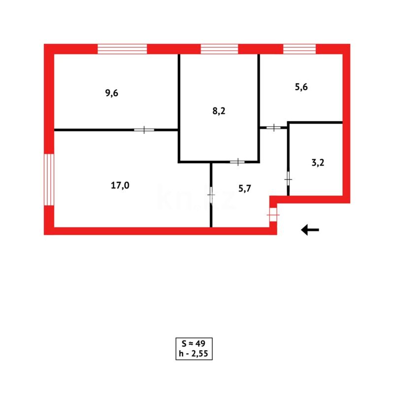 Продажа 3-комнатной квартиры, 49 м² - Продажа недвижимости в Казахстане - страница 15 фото 8 из 8