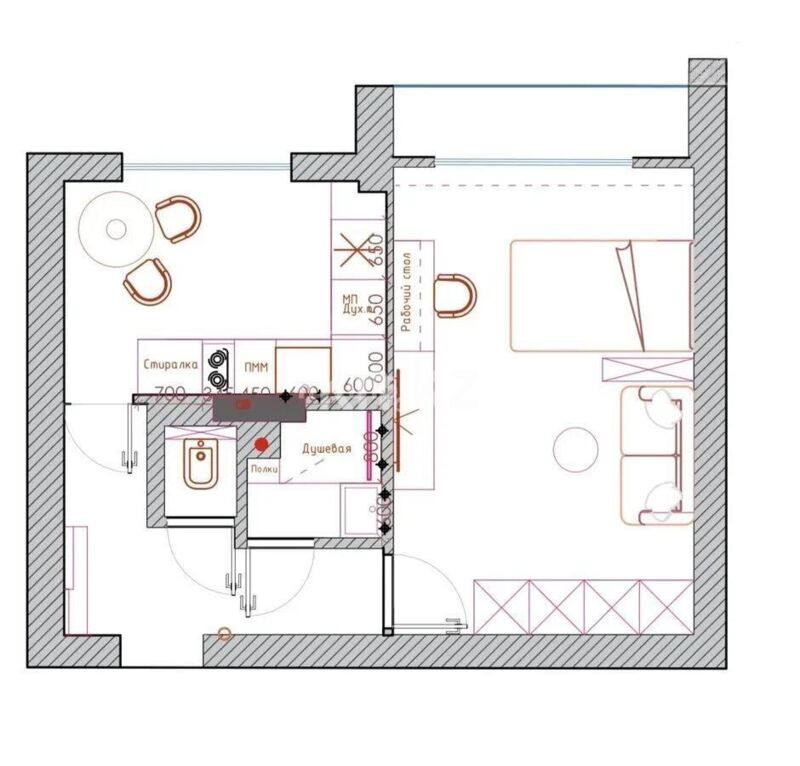 Продажа 1-комнатной квартиры, 35 м² - Продажа однокомнатных квартир от собственников в Алматы фото 5 из 5