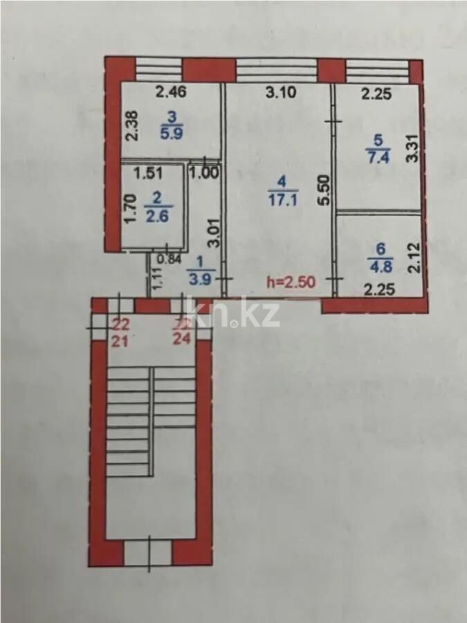 Продажа 2-комнатной квартиры, 41 м² - Продажа двухкомнатных квартир от собственников в Караганде - страница 24 фото 1 из 1
