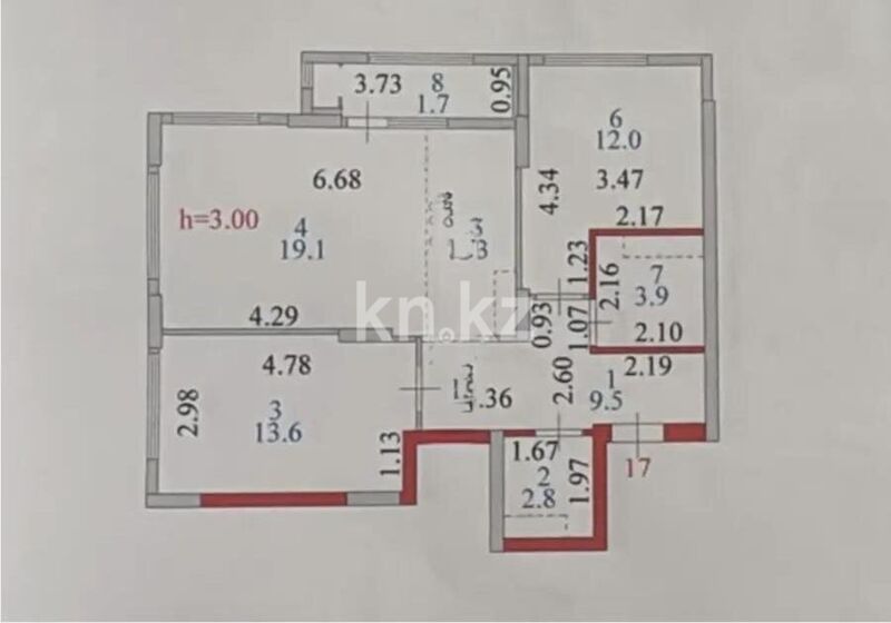 Продажа 3-комнатной квартиры, 68.9 м² - Продажа трехкомнатных квартир в Астане - страница 8 фото 5 из 5