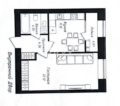 Продажа 1-комнатной квартиры, 44 м² - Продажа однокомнатных квартир в р-не Нура Астаны - страница 37 фото 1 из 1