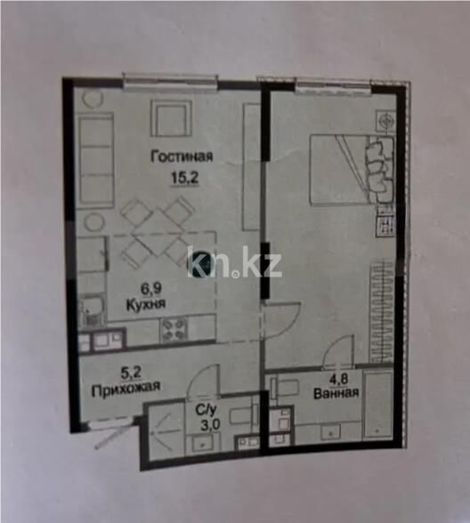 Продажа 2-комнатной квартиры, 56 м² - Продажа двухкомнатных квартир в монолитно-каркасном доме в Казахстане - страница 123 фото 1 из 1