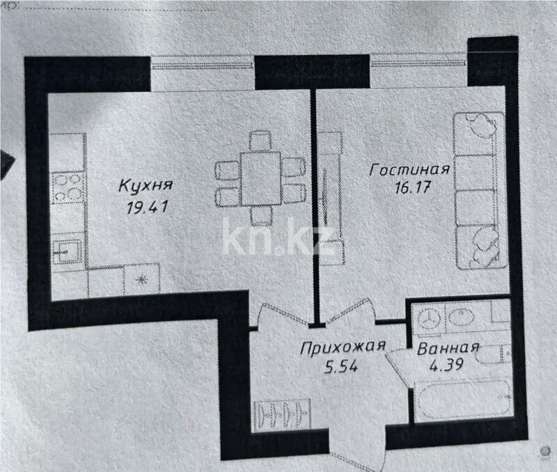 Продажа 1-комнатной квартиры, 46 м² - Продажа однокомнатных квартир в р-не Сарайшык Астаны - страница 12 фото 1 из 1