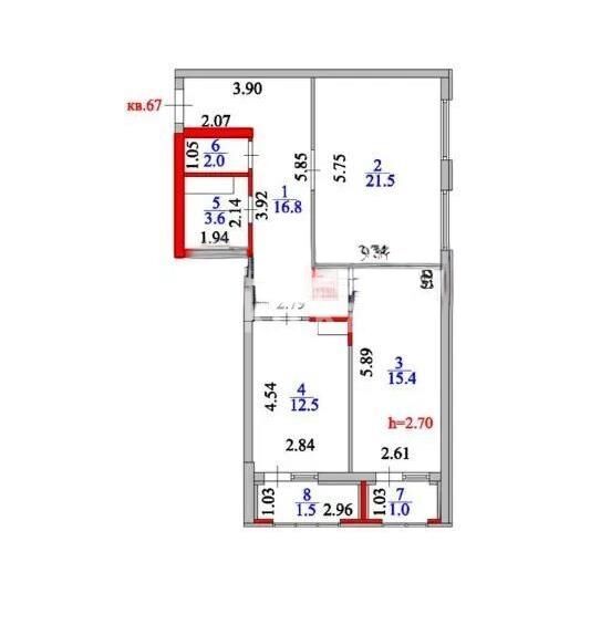 Продажа 2-комнатной квартиры, 75 м² - Продажа квартир в блочном доме в Астане - страница 4 фото 1 из 1