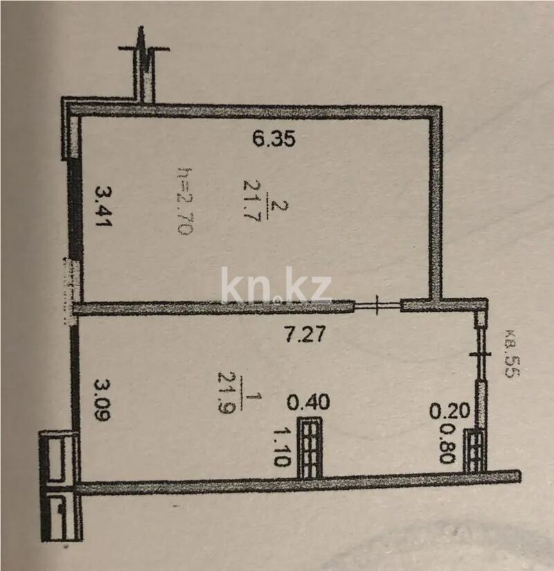 Продажа 1-комнатной квартиры, 43.6 м² - Продажа однокомнатных квартир в Алатауском р-не Алматы - страница 30 фото 3 из 3