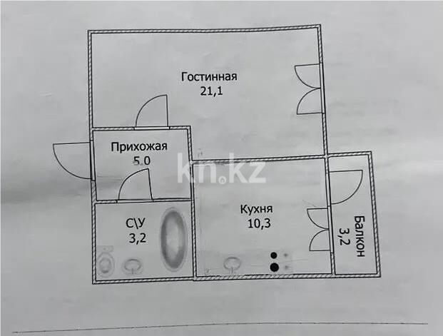 Продажа 1-комнатной квартиры, 42.8 м² - Продажа однокомнатных квартир в р-не Сарайшык Астаны - страница 11 фото 5 из 5