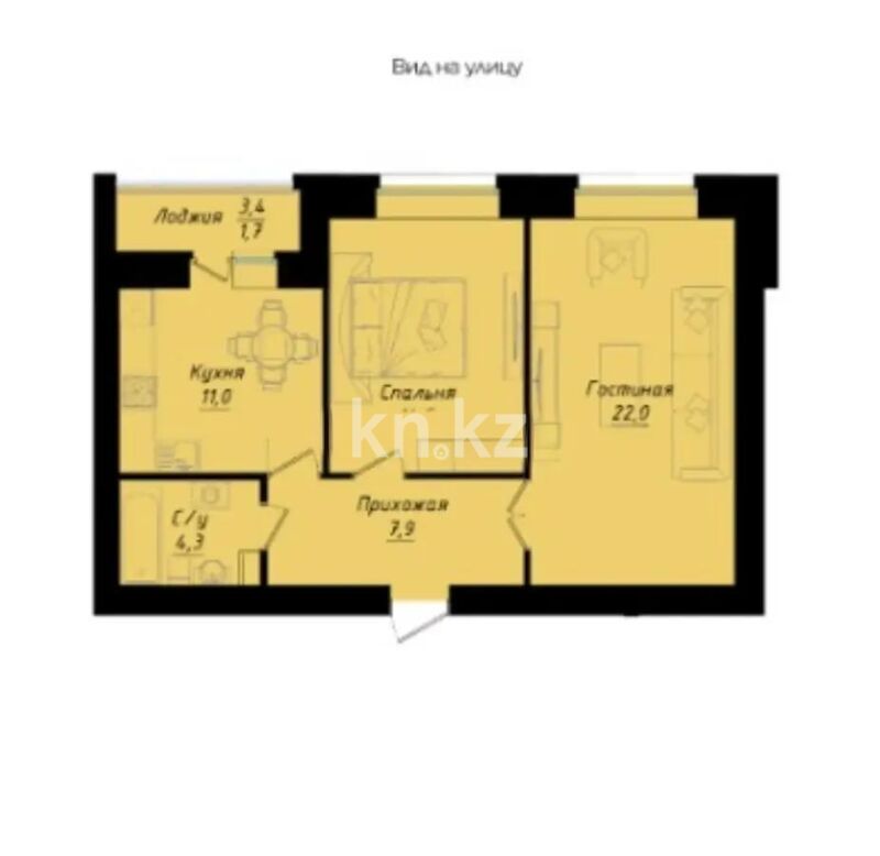 Продажа 2-комнатной квартиры, 62 м² - Продажа двухкомнатных квартир в р-не Нура Астаны - страница 61 фото 1 из 1