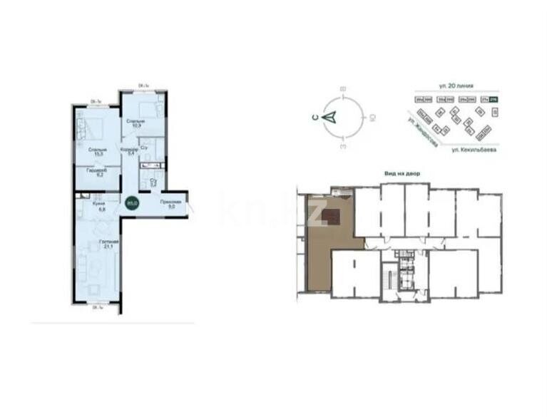 Продажа 3-комнатной квартиры, 85 м² - Продажа  трехкомнатных квартир в новостройках Алматы фото 1 из 1