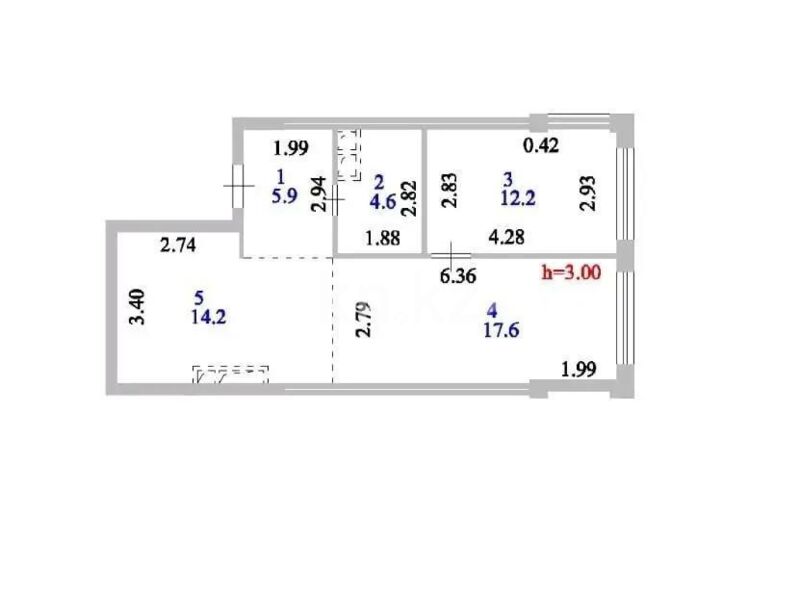 Продажа 2-комнатной квартиры, 54.5 м² - Продажа квартир в новостройках Астаны фото 5 из 5