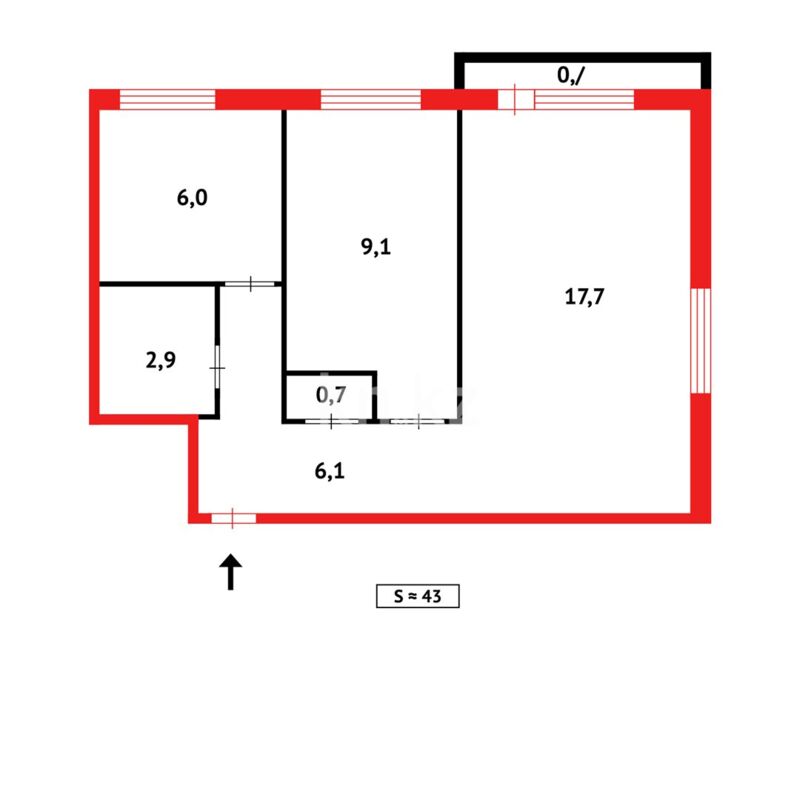 Продажа 2-комнатной квартиры, 46 м² - Продажа двухкомнатных квартир в Темиртау - страница 2 фото 2 из 2