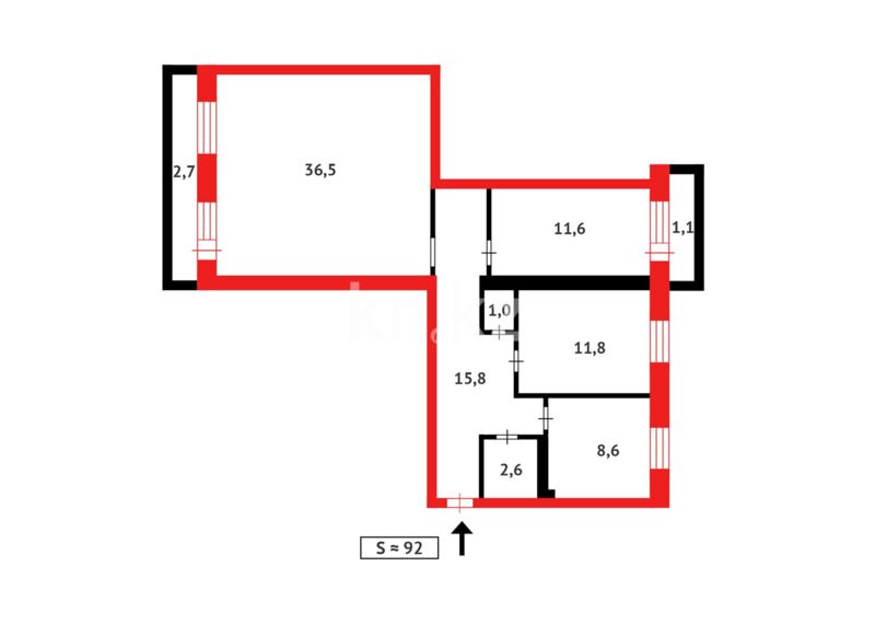 Продажа 3-комнатной квартиры, 92 м² - Продажа трехкомнатных квартир в кирпичном доме в Казахстане - страница 41 фото 18 из 18