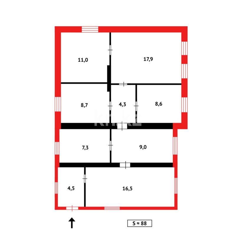 Продажа 5-комнатного дома, 87.8 м² - Продажа домов, коттеджей в Темиртау фото 14 из 14
