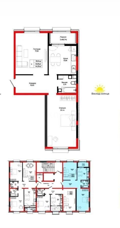 Продажа 2-комнатной квартиры, 66 м² - Продажа квартир от собственников в Астане - страница 22 фото 4 из 4