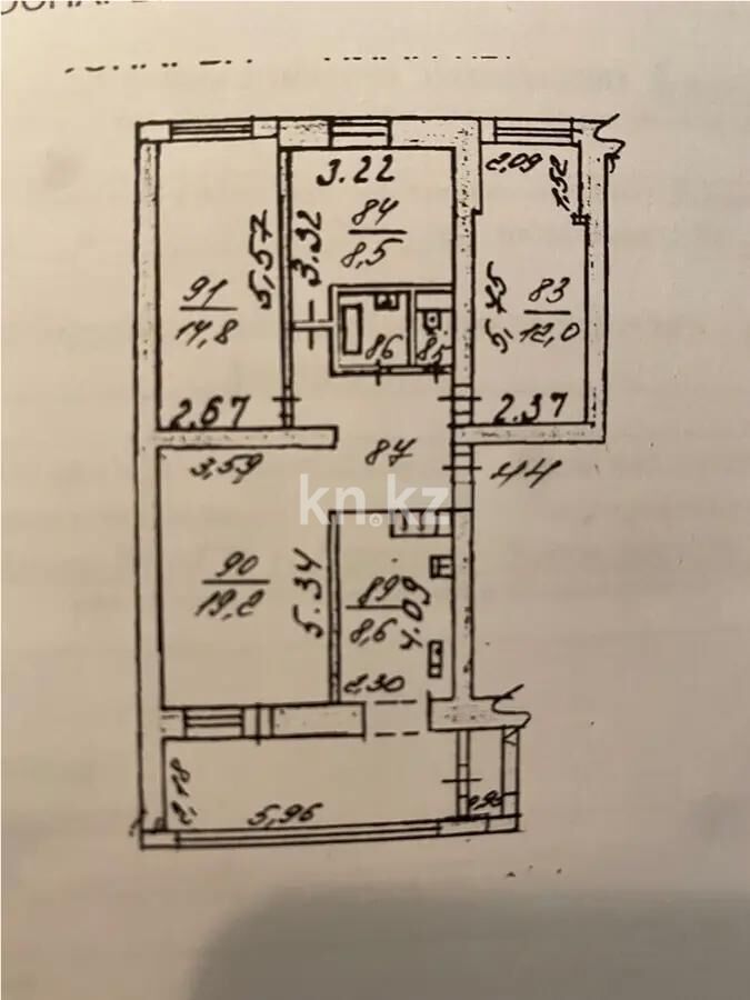 Продажа 4-комнатной квартиры, 92 м² - Продажа четырехкомнатных квартир в Алмалинском р-не Алматы - страница 2 фото 8 из 8