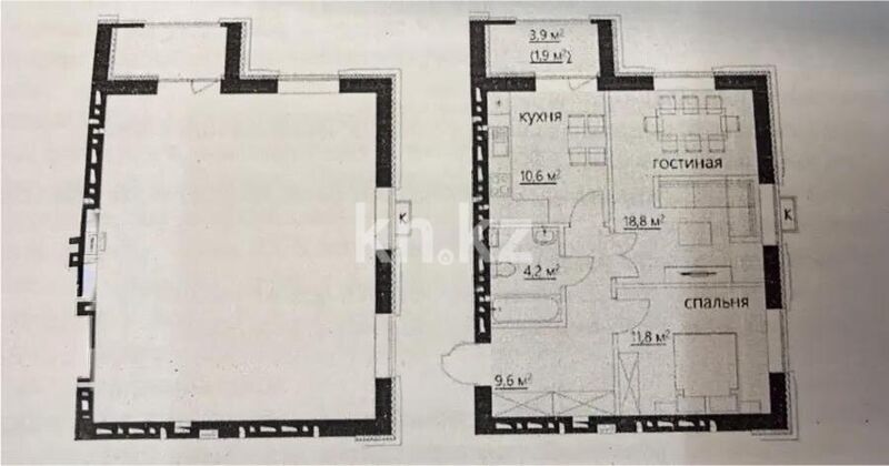 Продажа 2-комнатной квартиры, 60 м² - Продажа квартир от собственников в Караганде фото 1 из 1