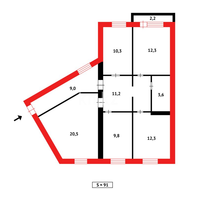 Продажа 4-комнатной квартиры, 90 м² - Продажа квартир в Казахстане - страница 1347 фото 15 из 15